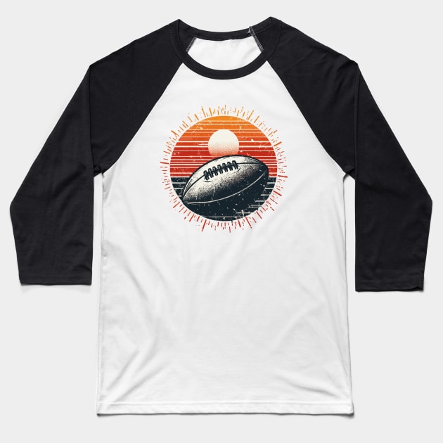 Rugby Ball Baseball T-Shirt by Vehicles-Art